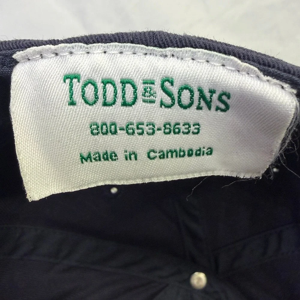 Todd & Sons Hat AAA Cooper Transportation Mens OSFA Navy Blue Snapback Cap